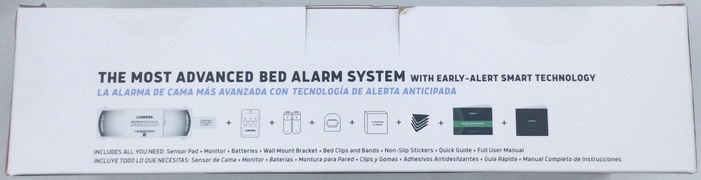 Lunderg Early-Alert Bed Alarm System with Wireless Bed Sensor Pad and Monitor
