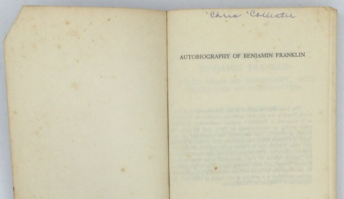 Doubleday Dolphin Autobiography of Benjamin Franklin (c. 1950 Trade Paperback)
