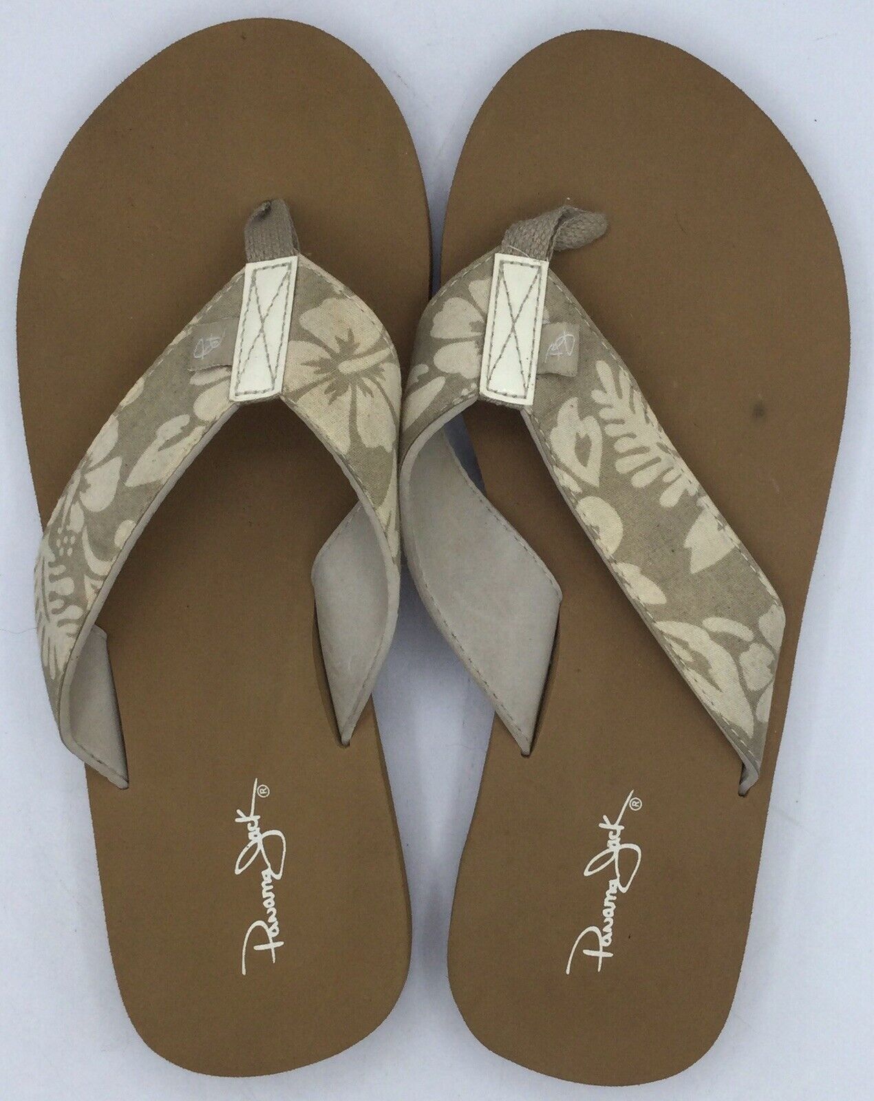 Panama Jack Tan Flip Flops (See Description for Size Details)