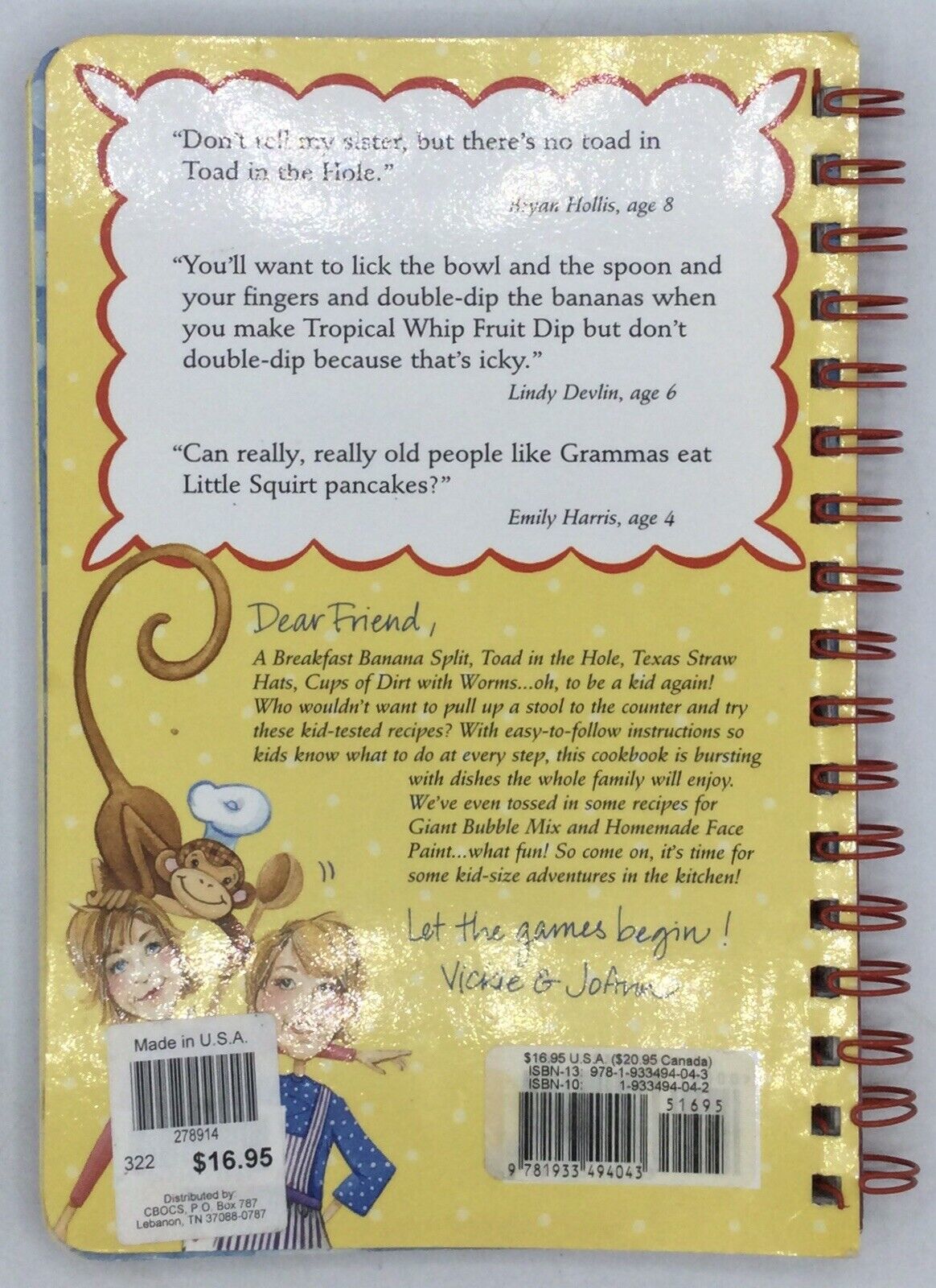 Kids in the Kitchen Cookbook : Recipes for Fun! by Gooseberry Patch (2006,...
