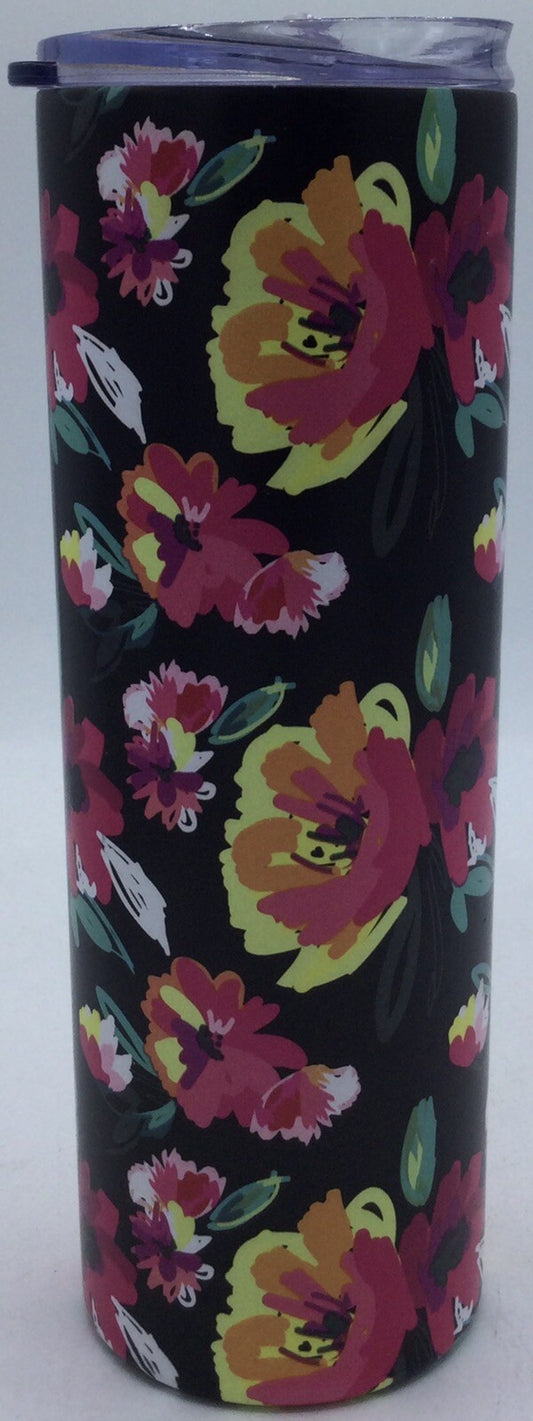 Swag Cylinder Modern Expressions Metal Tumbler 21.6 fl oz FLORAL