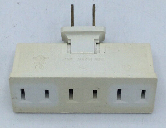 General Electric Cream Swiveling 3-Way Outlet Splitter