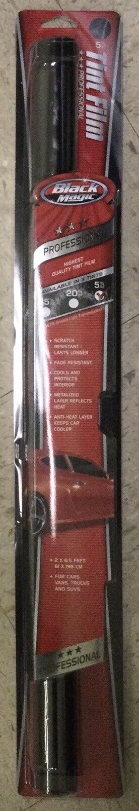 Black Magic Tint Film Professional 5% VLT Window Tint 2FT x 6.5FT