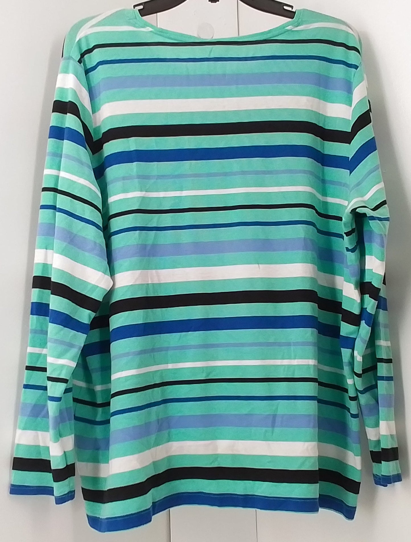 Croft & Barrow Women's Multicolored Striped Long Sleeve Shirt