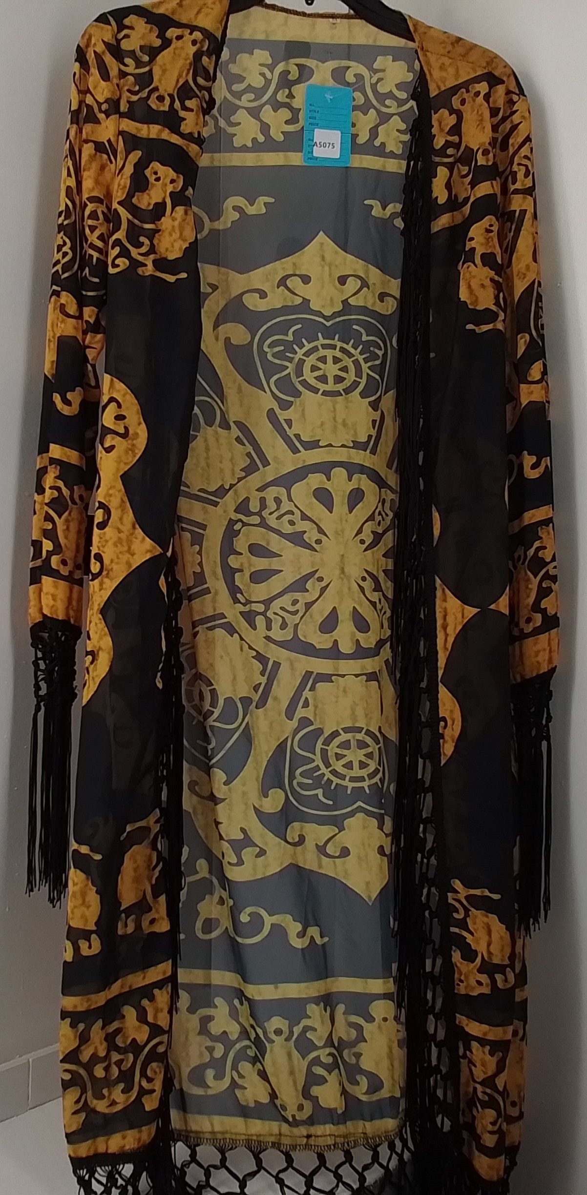 Women's Black and Yellow Cover-Up