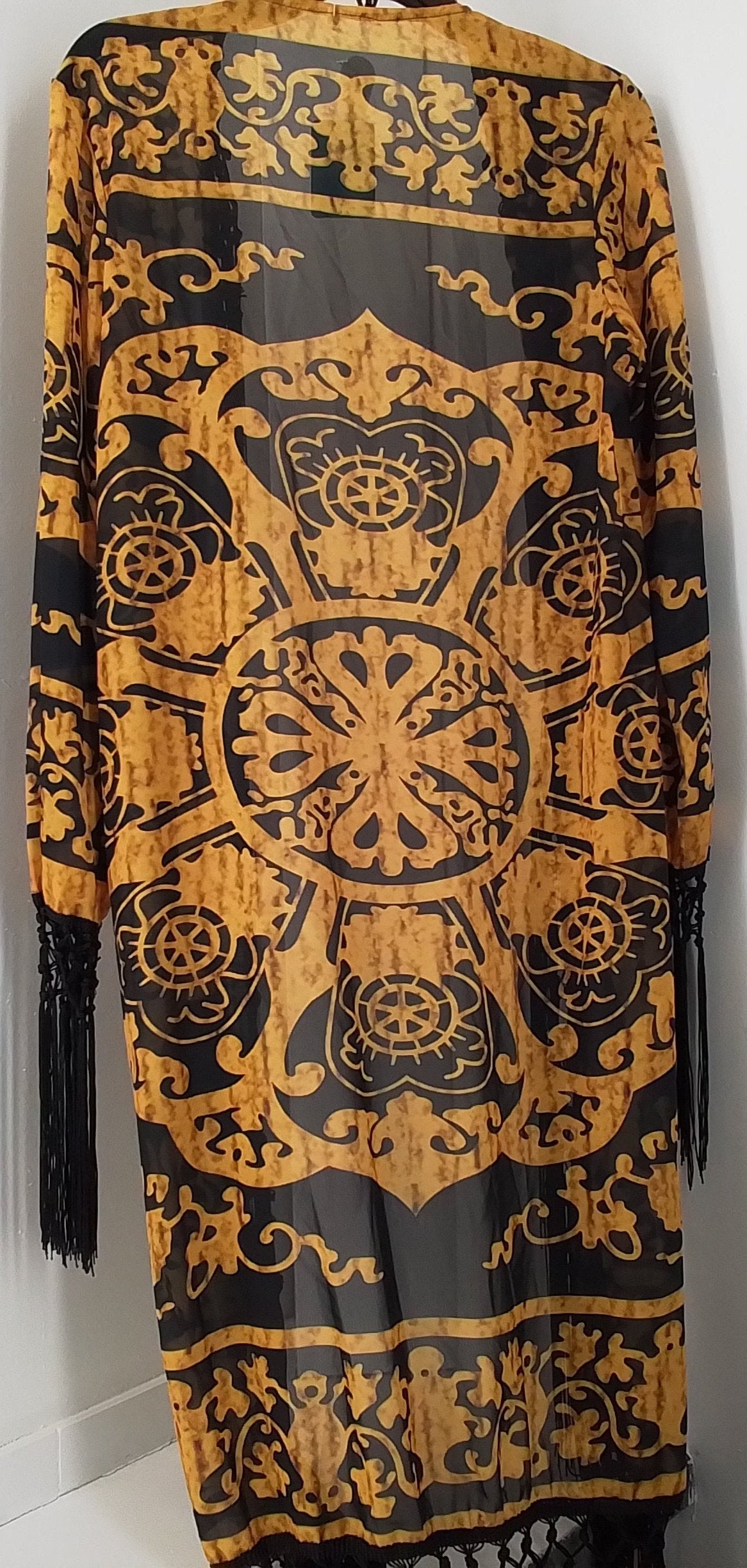 Women's Black and Yellow Cover-Up