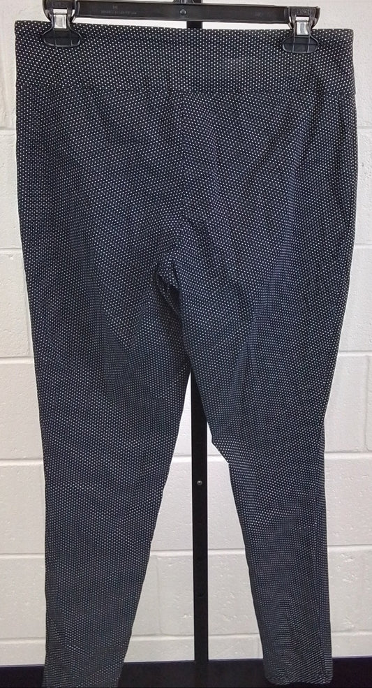 dress pants black white polka dots