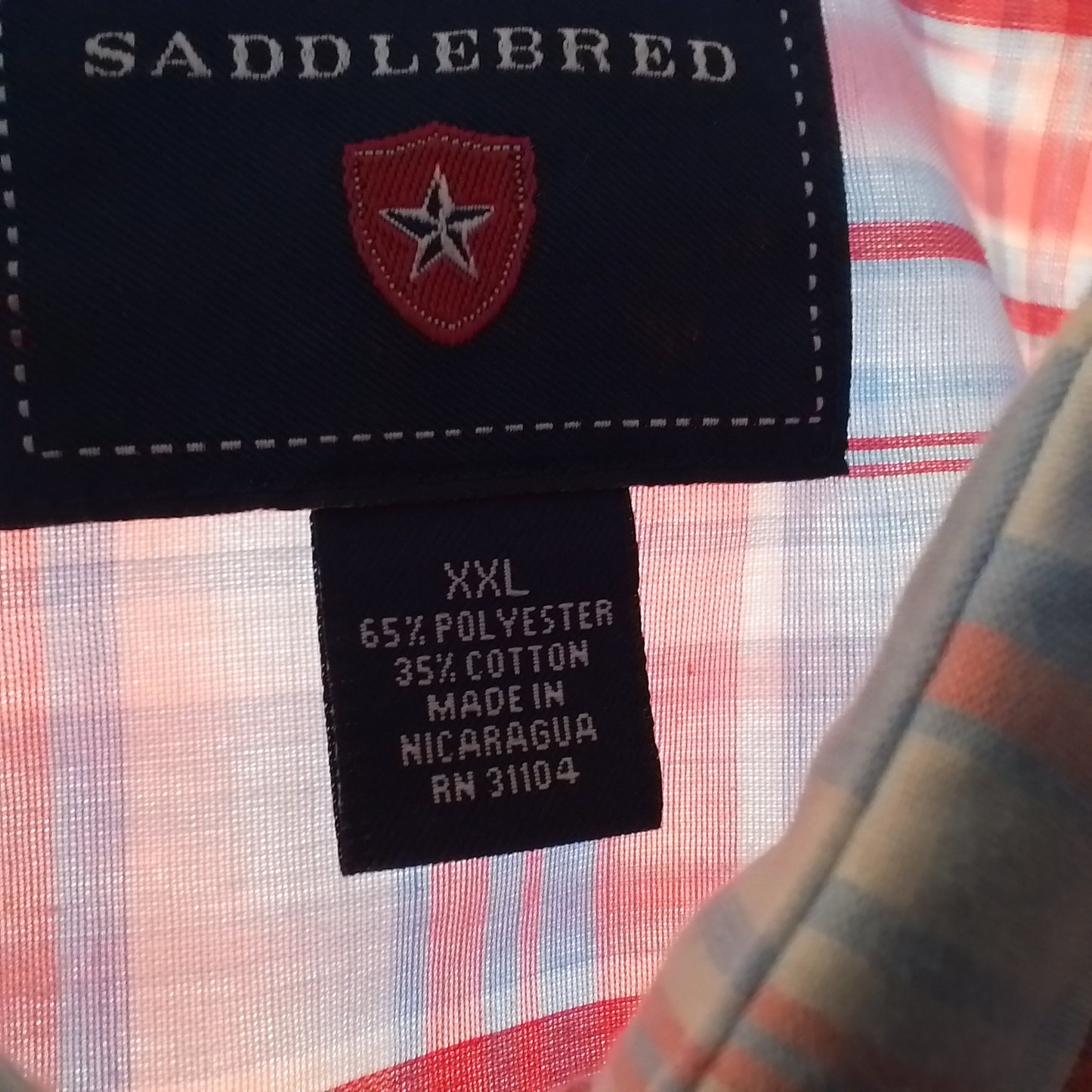 men's  saddlebred  short sleeve button down