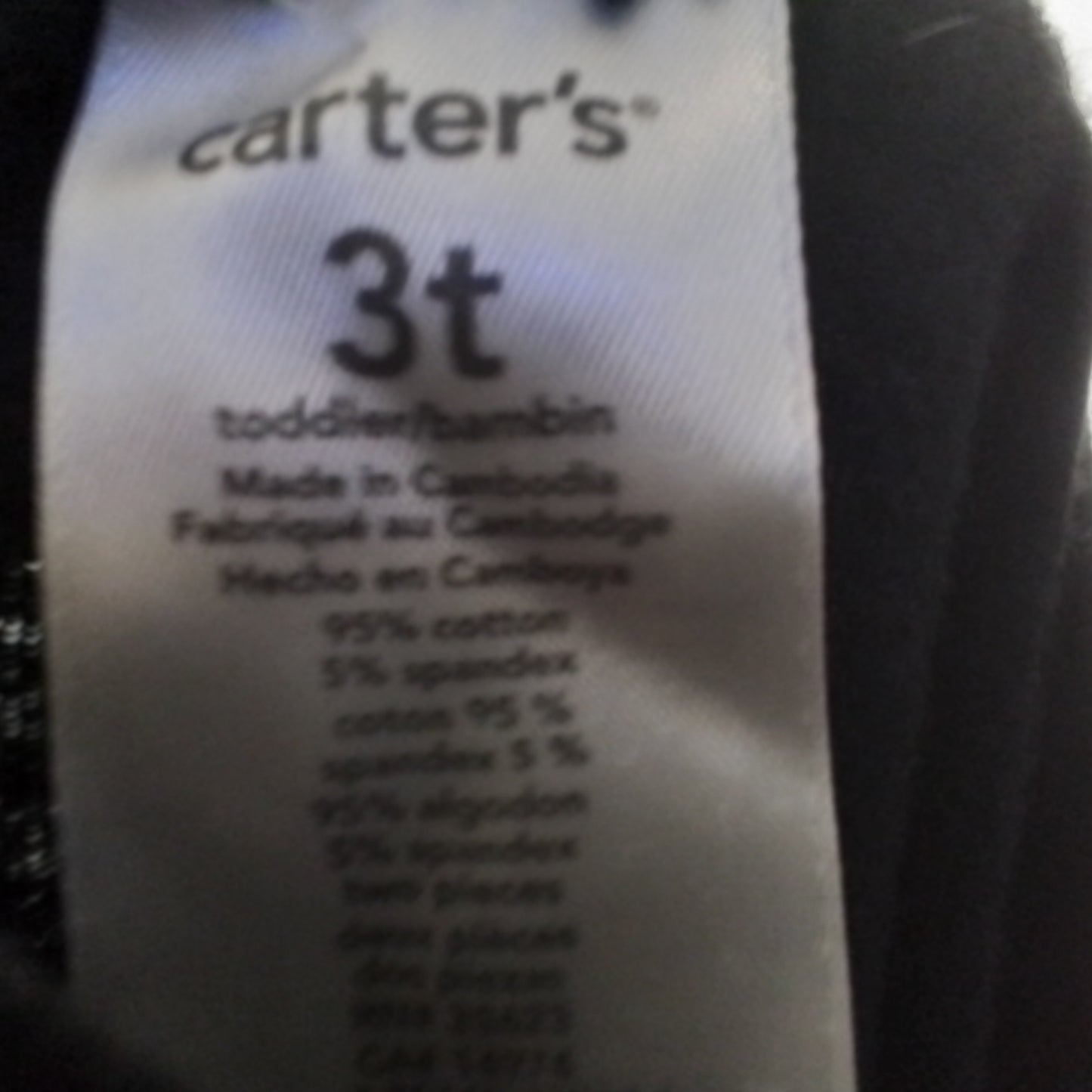Carter's 3t black leggings