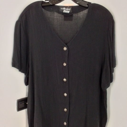 Women's Sag Harbor Short Sleeve Button-Front Blouse