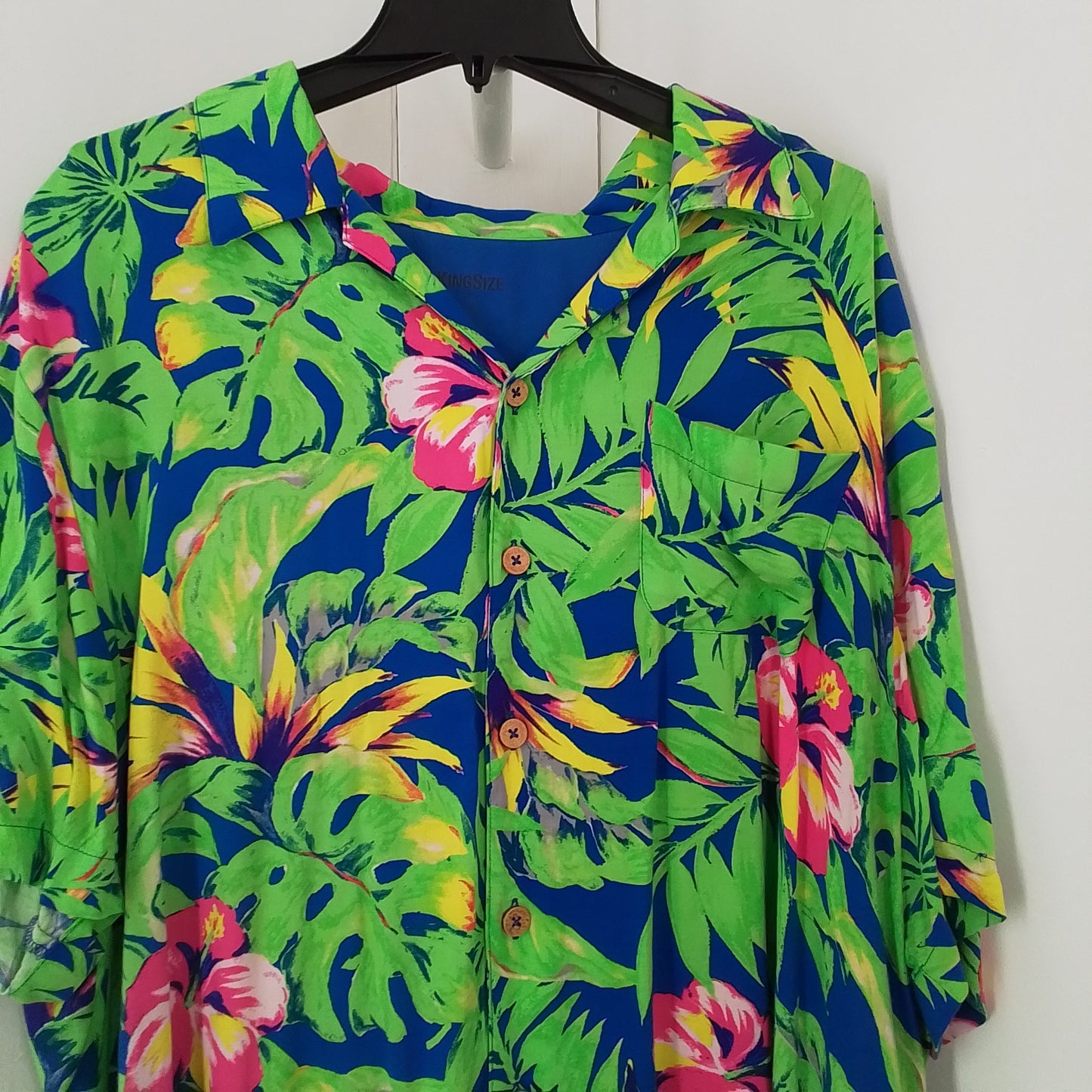 King Size hawaiian men's button down shirt