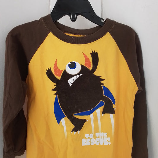 Garanimals Boys' Shirt 4T Cotton Orange/Brown/Yellow/White/Blue