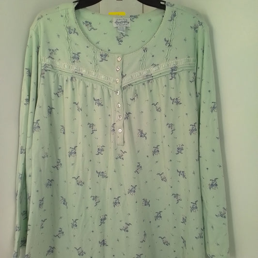 Women's Pajamas - XL, Multi-Color (Aqua/Green/Blue/Purple/Salmon), Cotton/Polyester