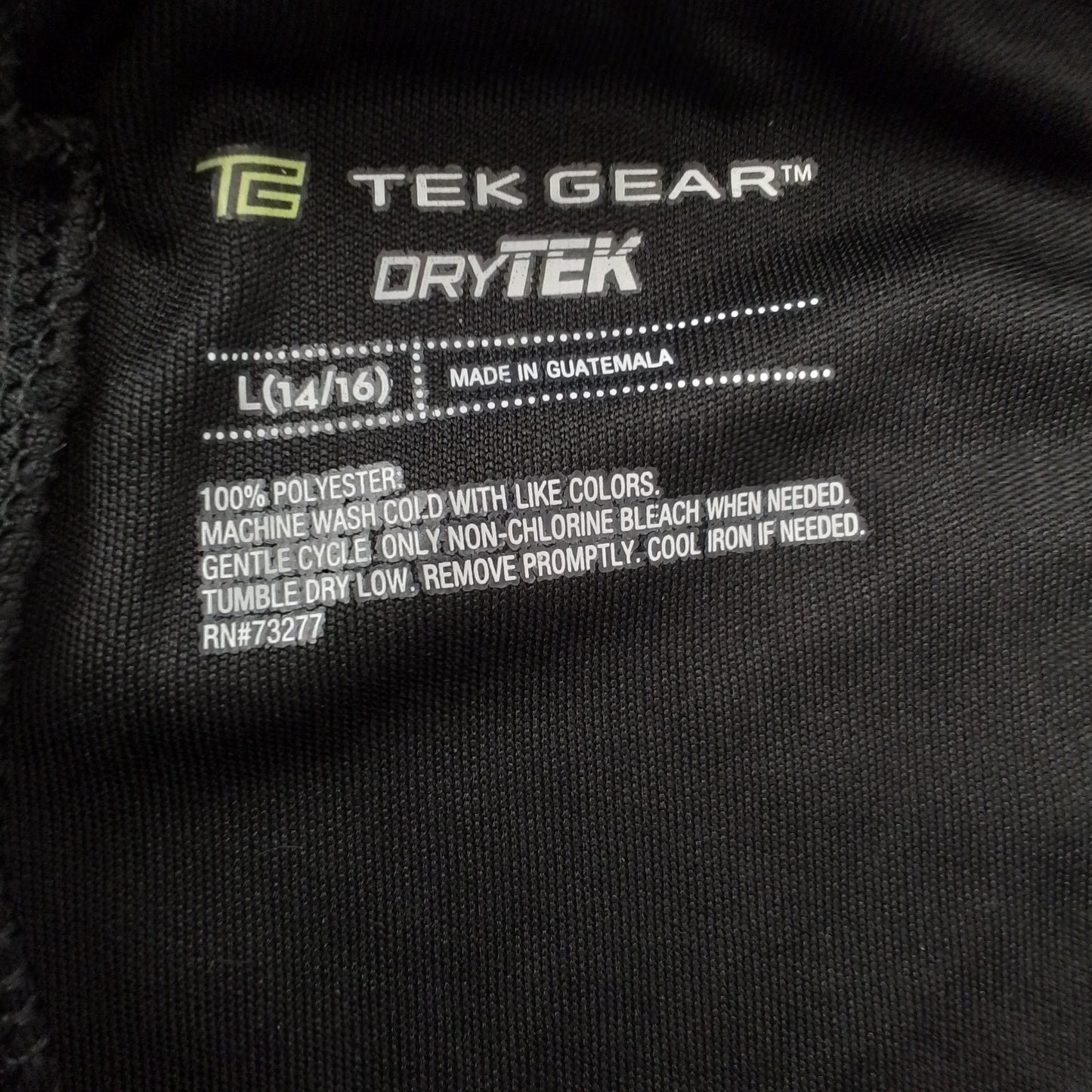 Tek Gear Kids Shorts - Green/Black, Sizes 14, 16, L, Polyester