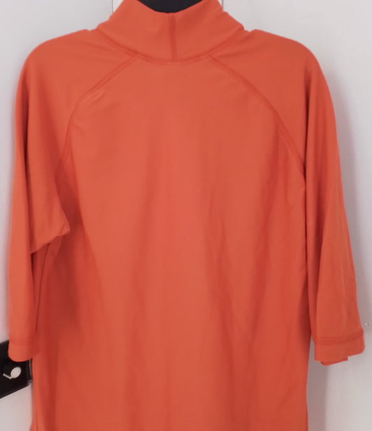 Old Navy Kids Shirt - Orange/White, Size L