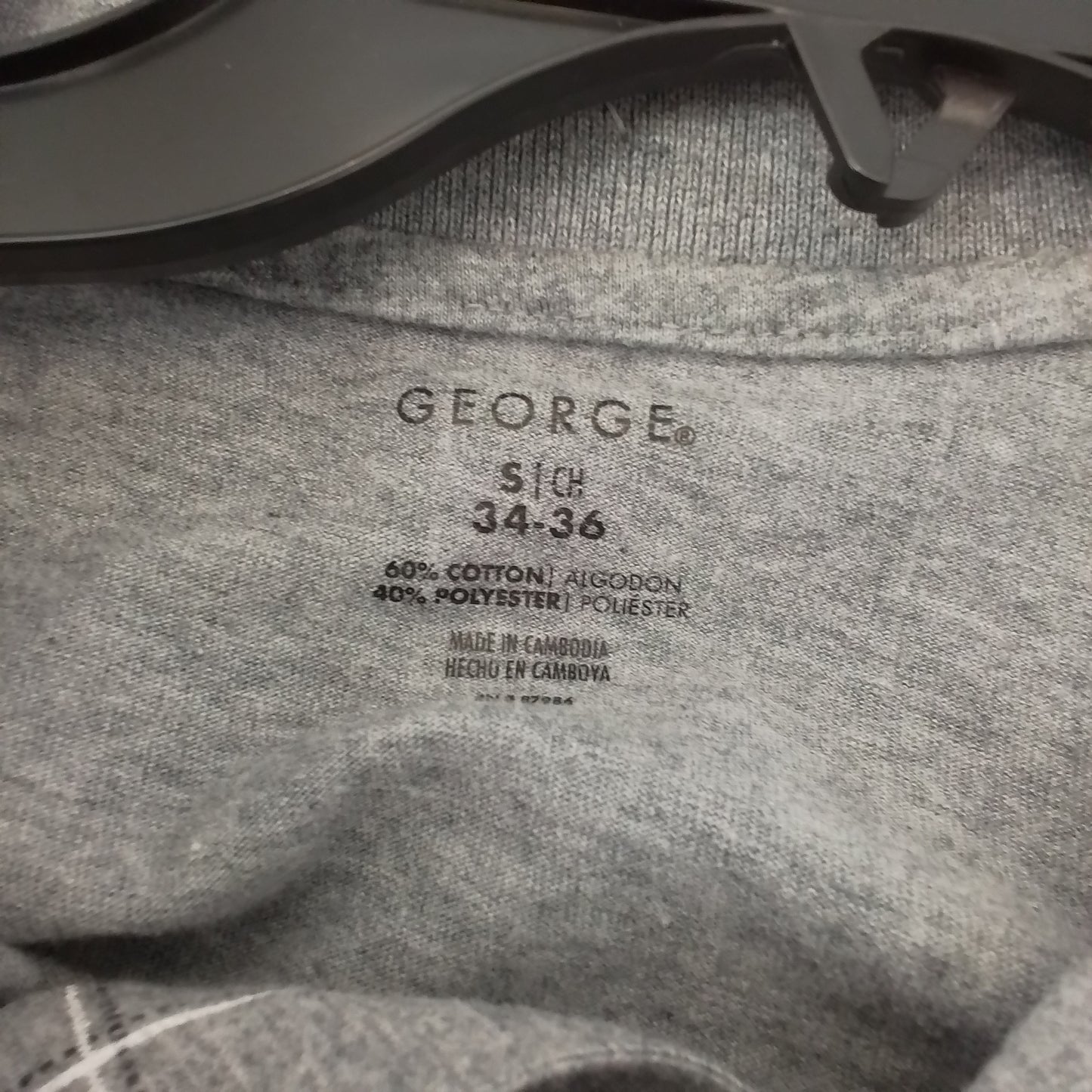 George Men's Polo - Grey, White, Black (Sizes 34, 36) Cotton/Polyester