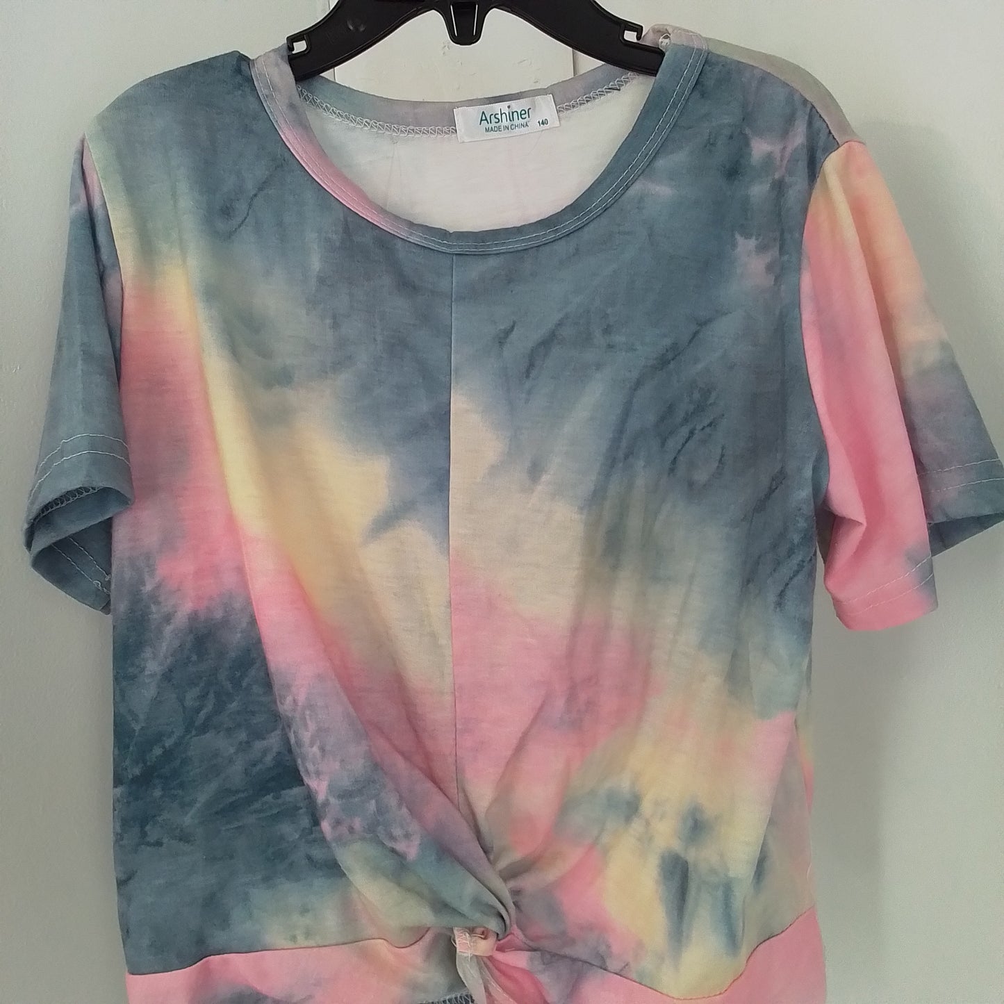 Kids T-Shirt - Grey, Salmon, Yellow, Tie Dye Arshiner