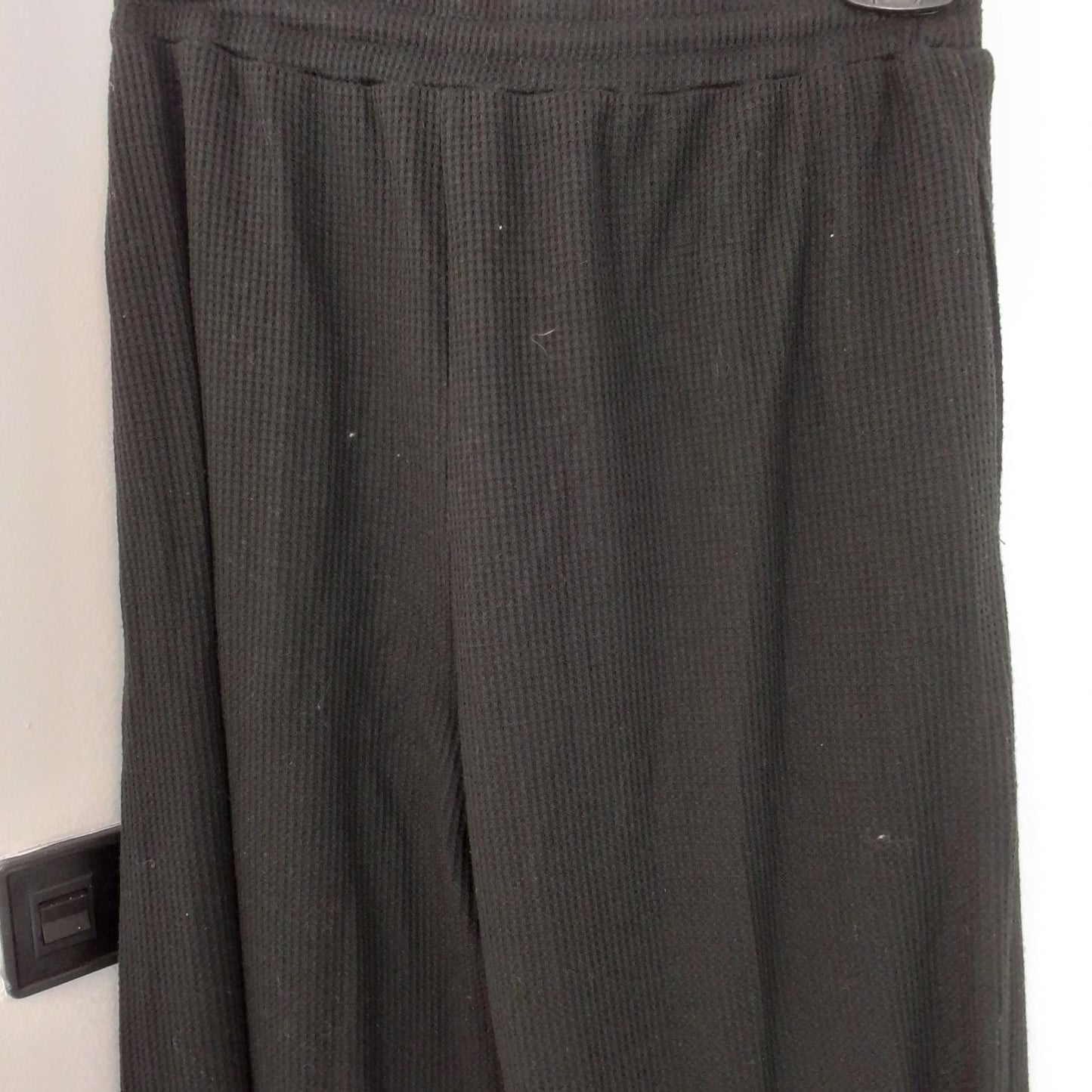 Women's Black Polyester Pants - Size M