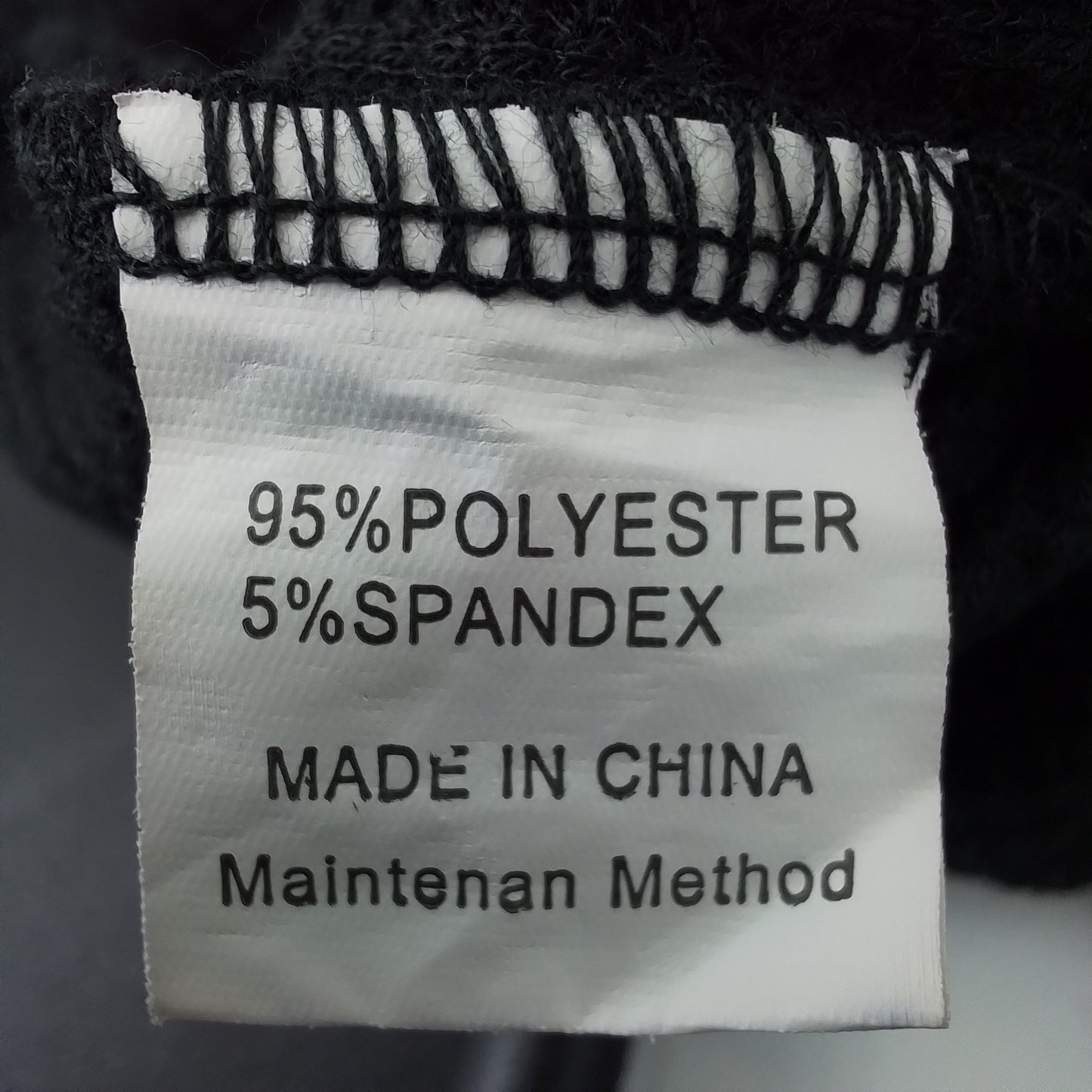 Women's Black Polyester Pants - Size M