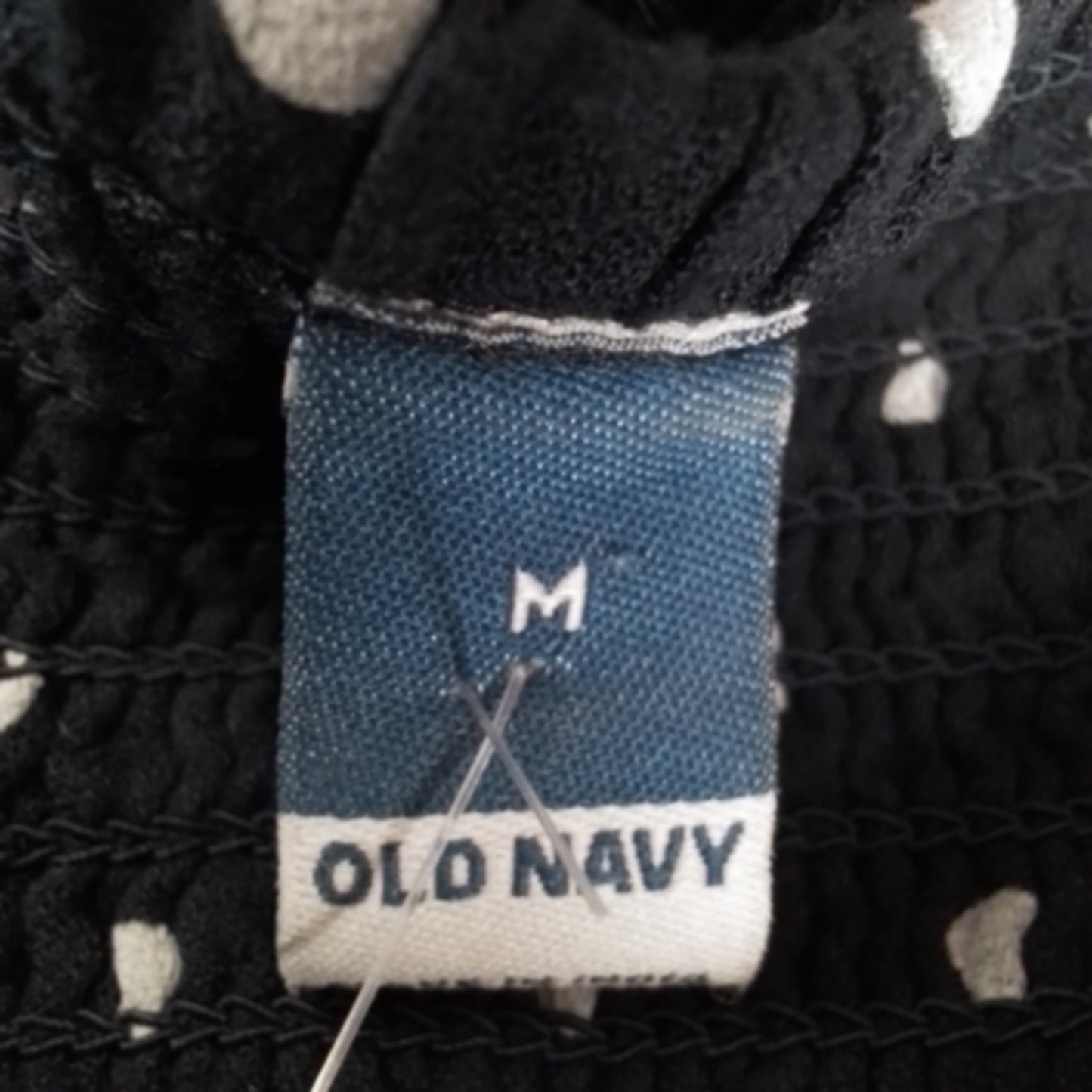 Old Navy Women's Blue & White Polka Dot Jumper - Size M, Rayon