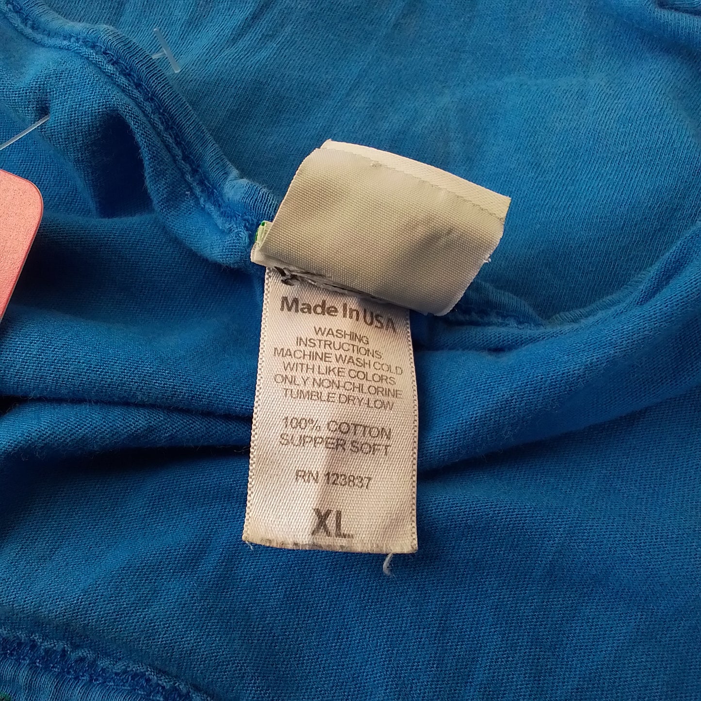 Women's Blue Cotton T-Shirt - XL