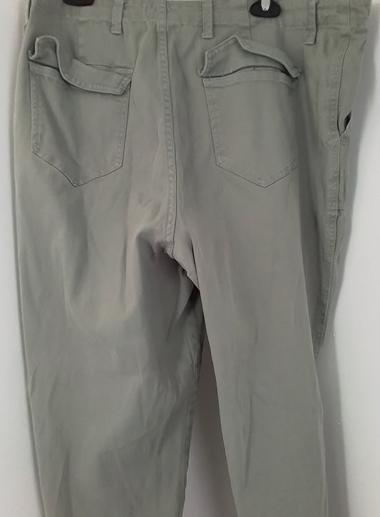 Women's Green Cotton Pants - Size 18