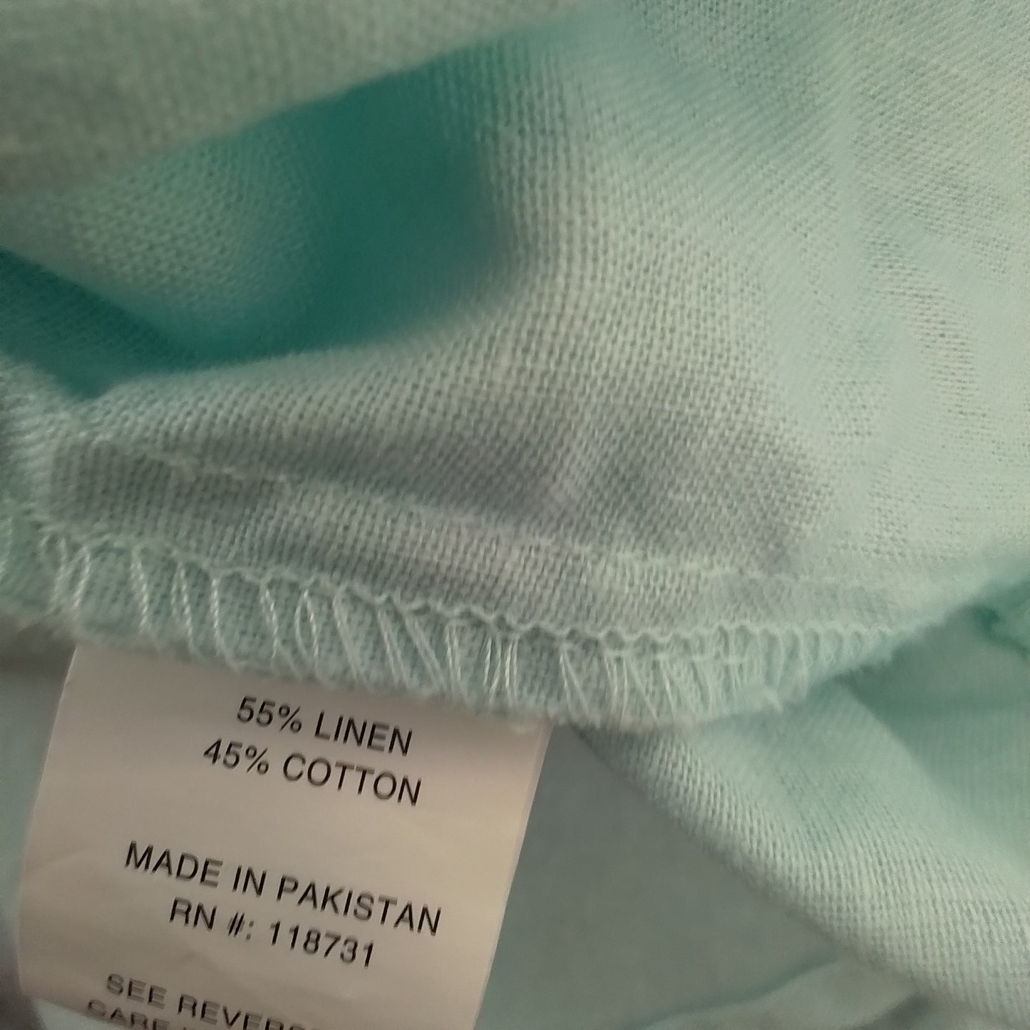 Men's Aqua Button Up Shirt - Size S, Cotton/Linen