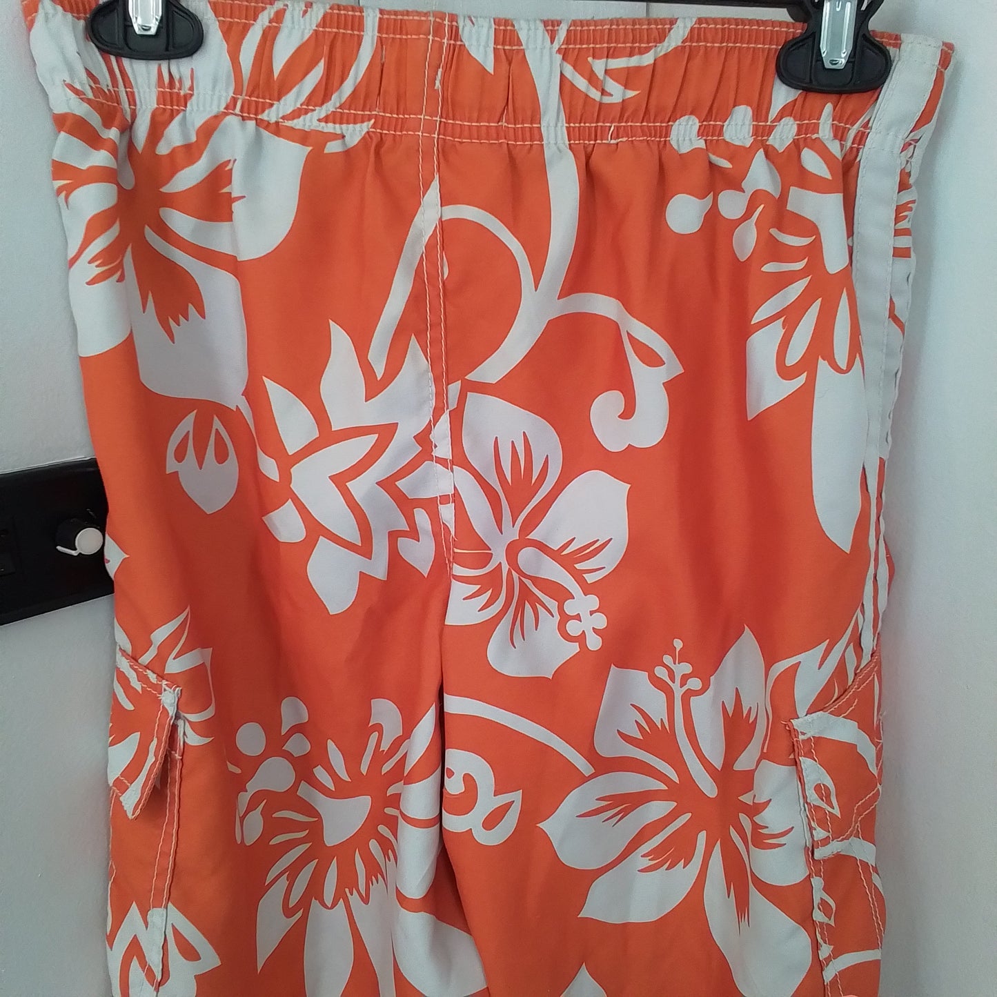 Old Navy Kids Swim Suit XL Orange/White Acrylic