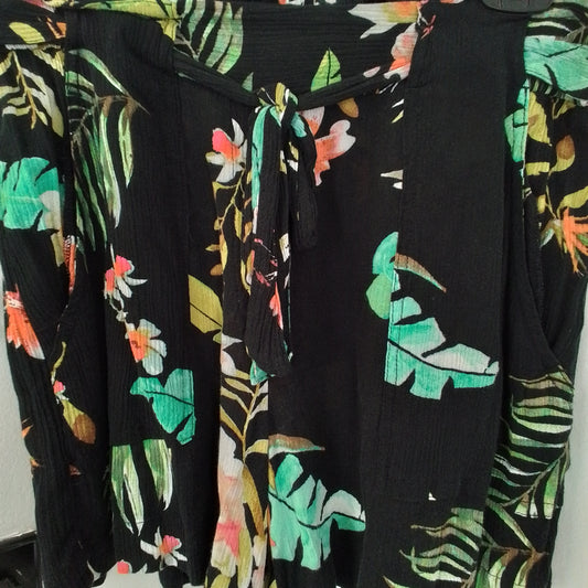 Women's Rayon Shorts - Black, Green, Orange