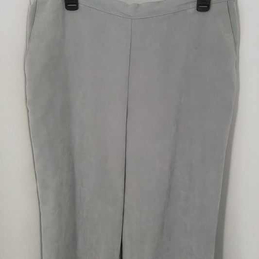 Alfred Dunner Womens Grey Polyester Pants - Size 16
