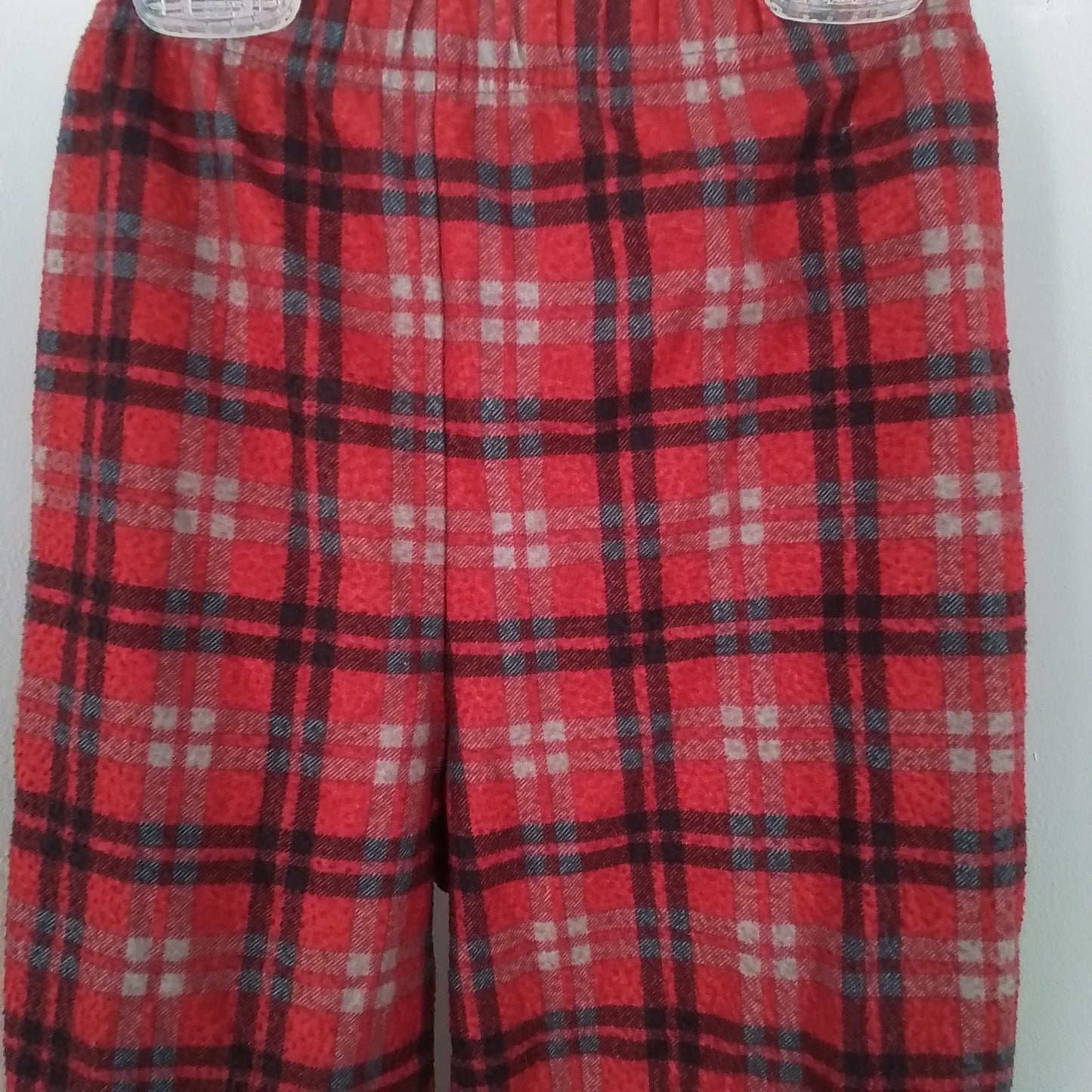 Faded Glory Kids Pajama - Red/Black Flannel, Size S, Polyester