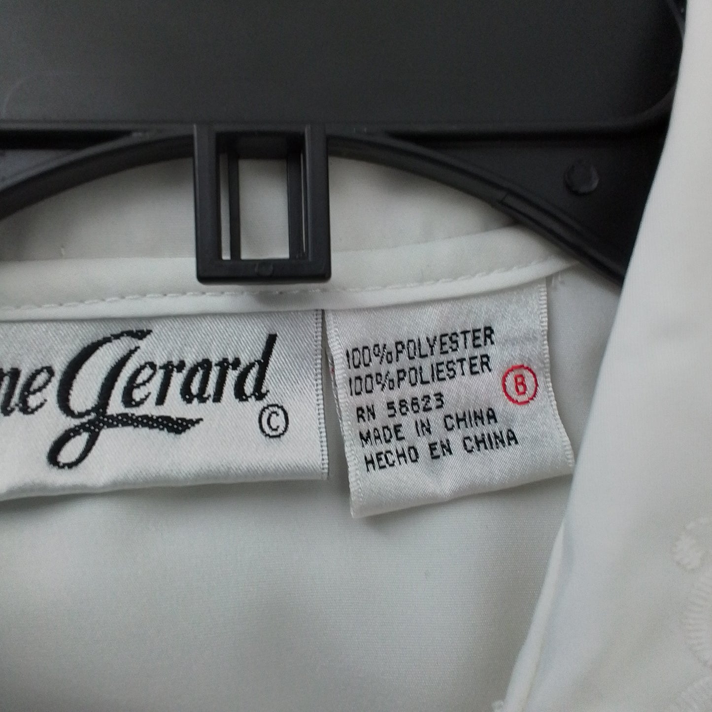Women's White Polyester Blouse - Size 8