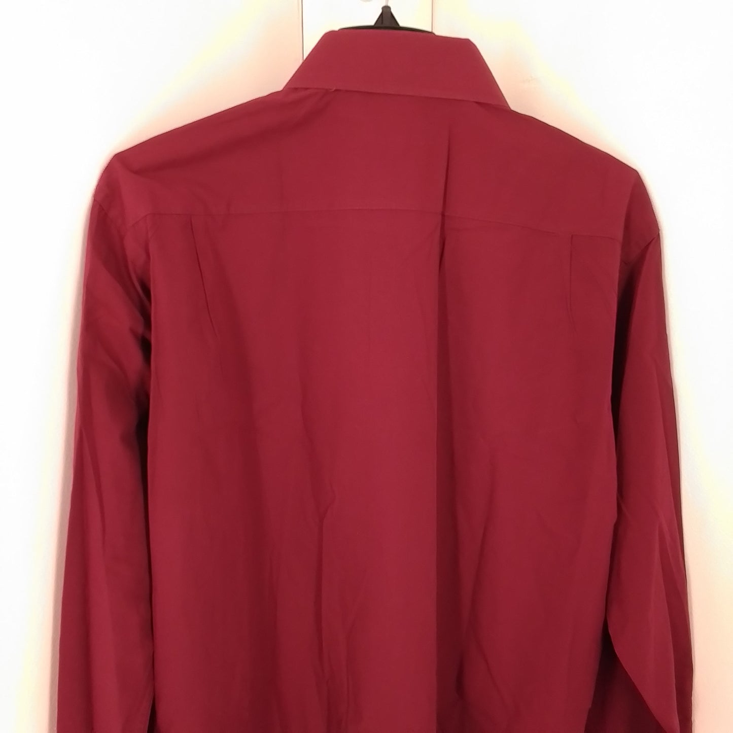 Men's Red Button Up Shirt - Size 17 1/2, Cotton/Polyester