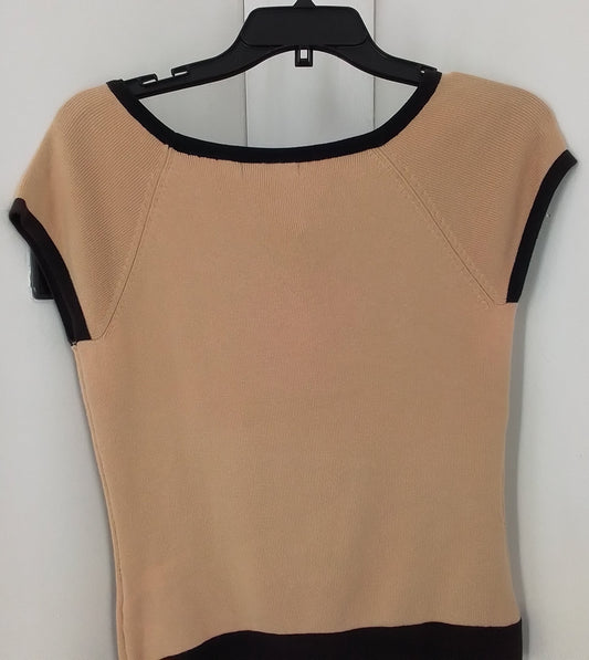 Women's Sweater - Brown/Black, Size S, Cotton/Nylon