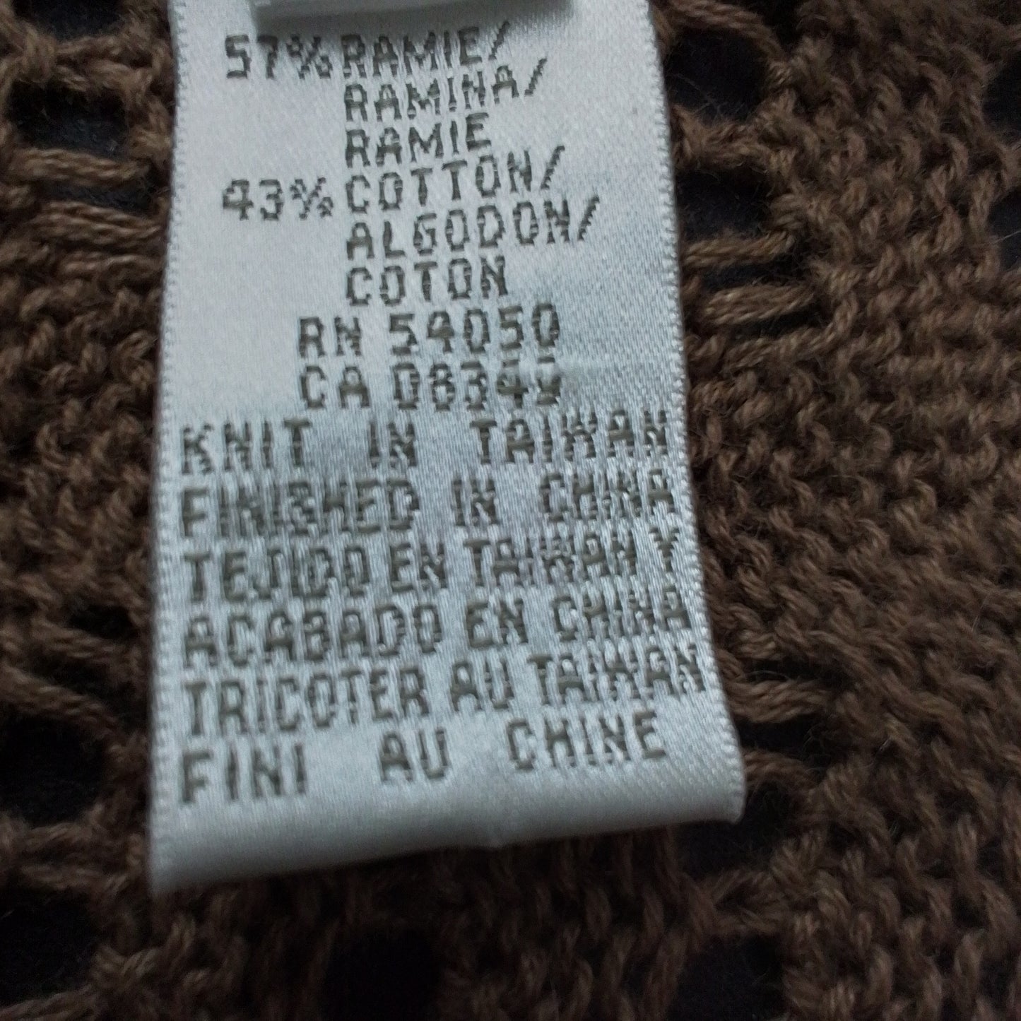 JONES NEW YORK Women's Brown Sweater - Size S, Cotton Blend