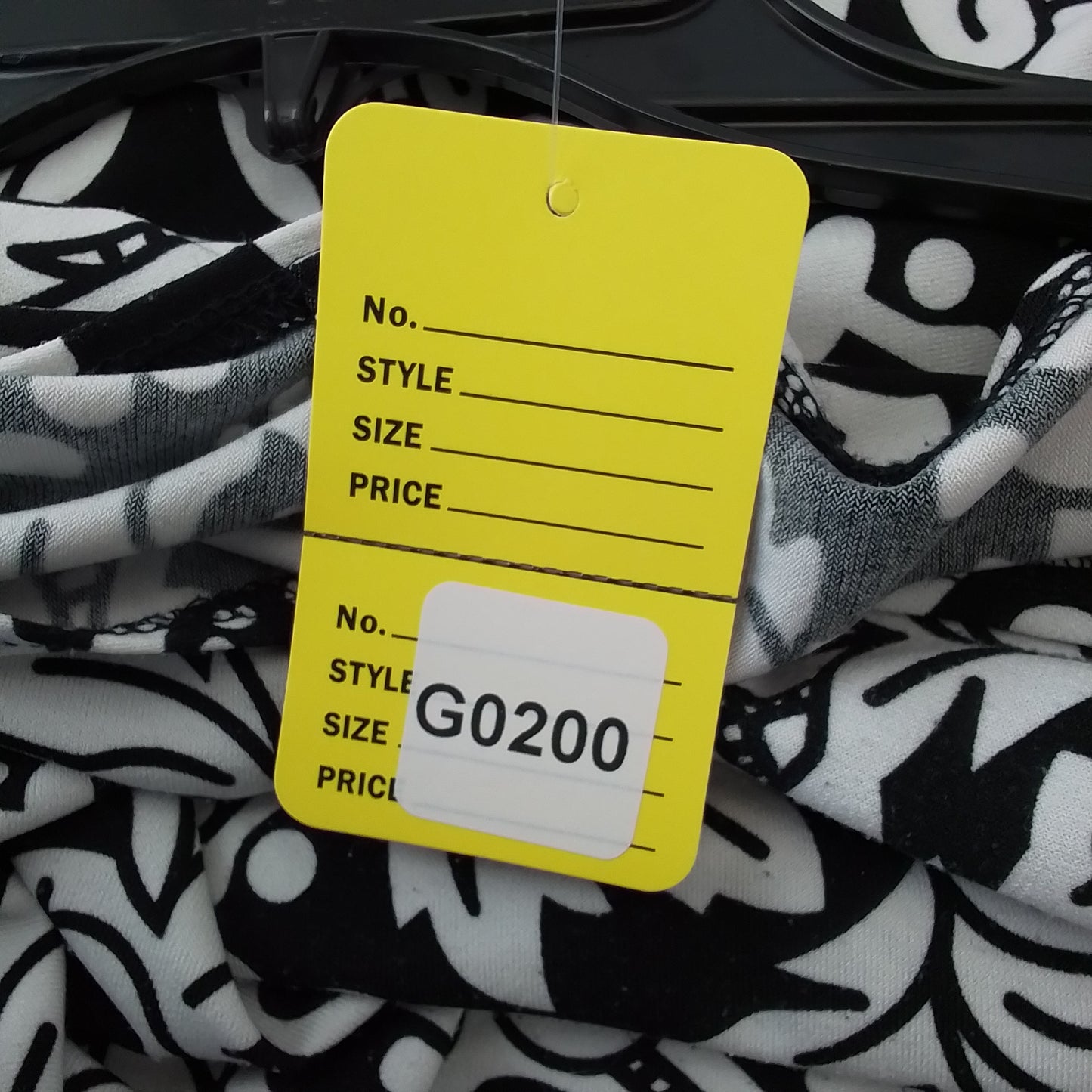 Women's Polyester Dress - Black/White/Yellow (M)