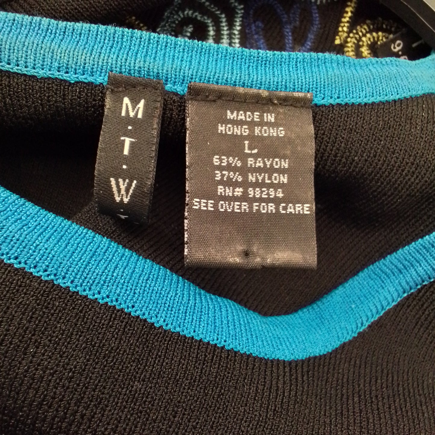 Women's 2-pc Cardigan and Tank Sweater set- Size L - Aqua, Black, Green, Yellow - Rayon/Nylon