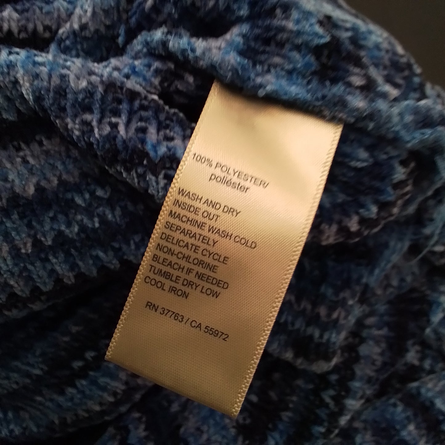 Rafaella Women's Blue/Black Polyester Sweater- Size S