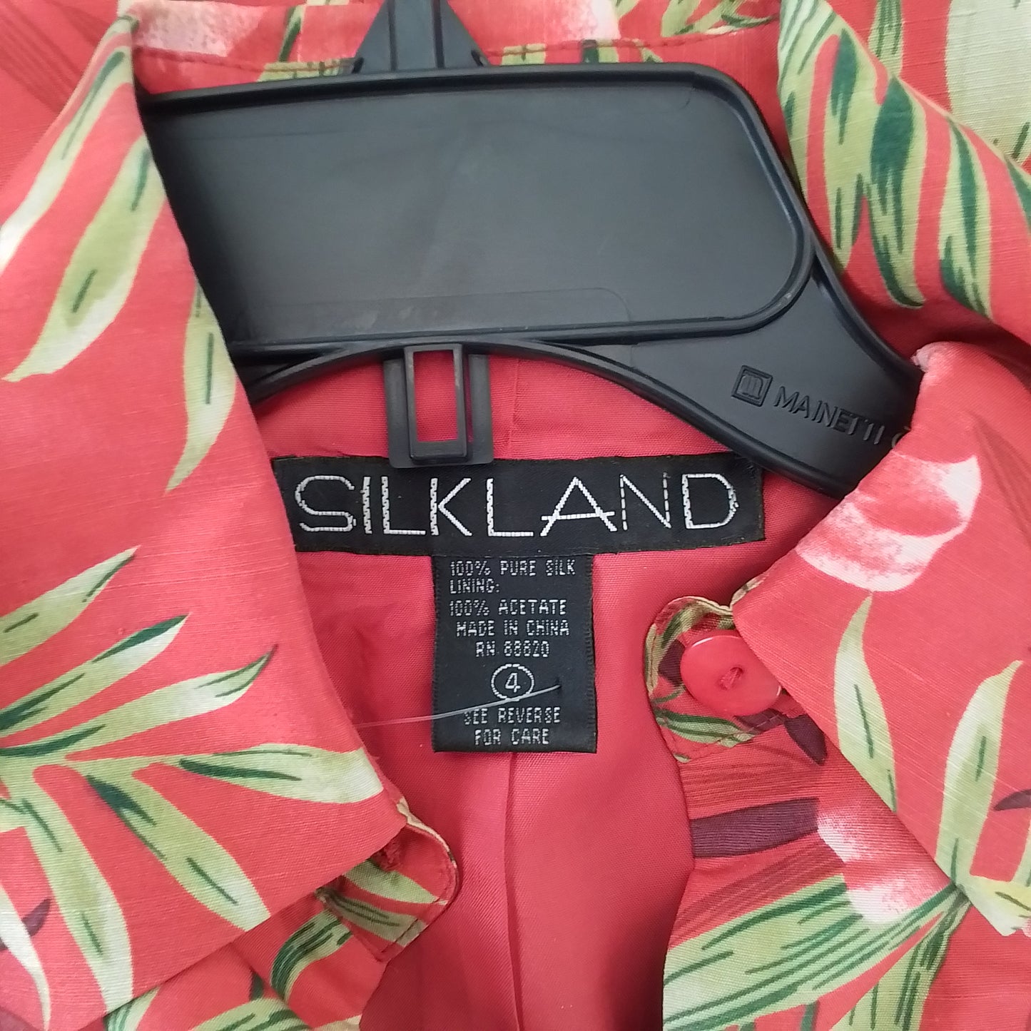 Red Silk Women's Blouse