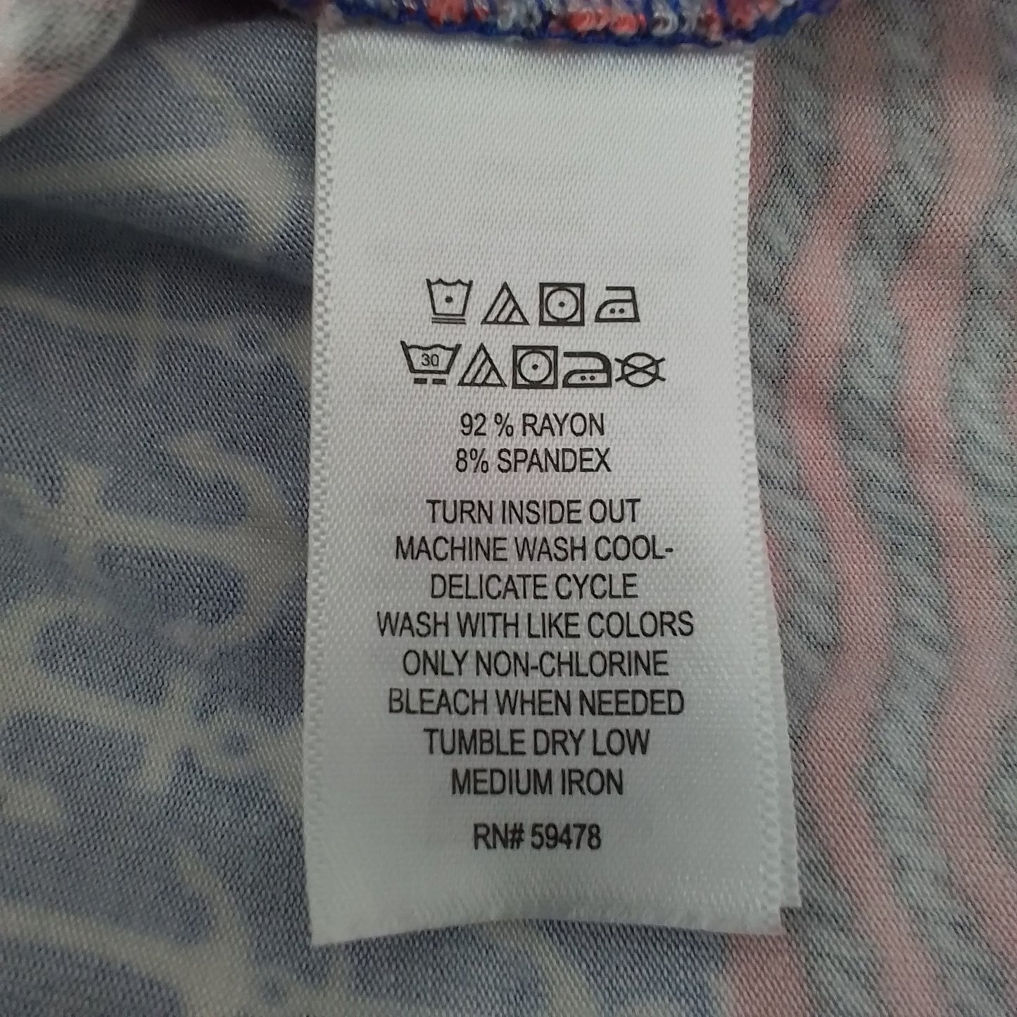 Women's Rayon Dress - White/Blue, Size S