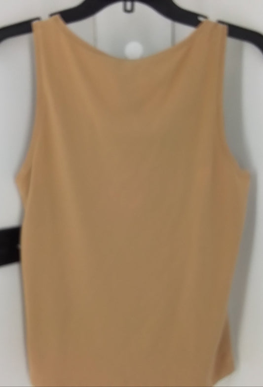 Women's Brown Cotton Tank Top - Size M