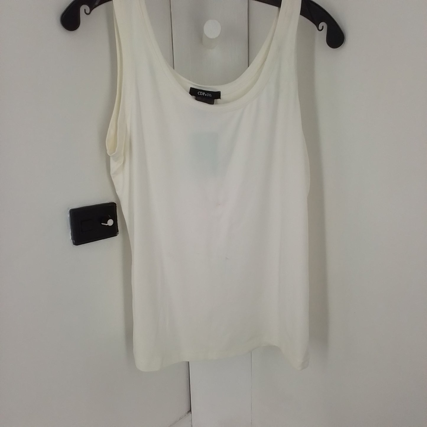 Women's White Tank Top - Size M, Nylon/Spandex
