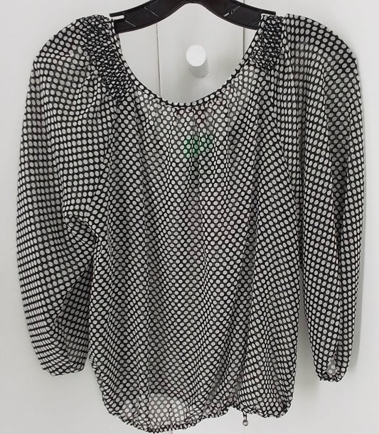 Women's Blouse - Size S - Black/White - Polyester