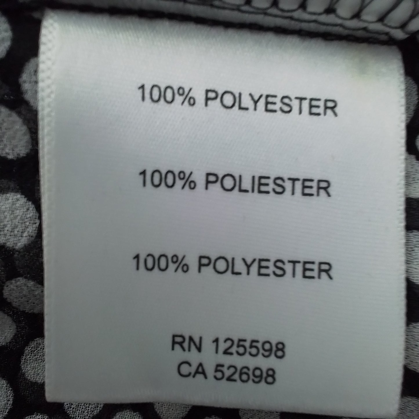 Women's Blouse - Size S - Black/White - Polyester