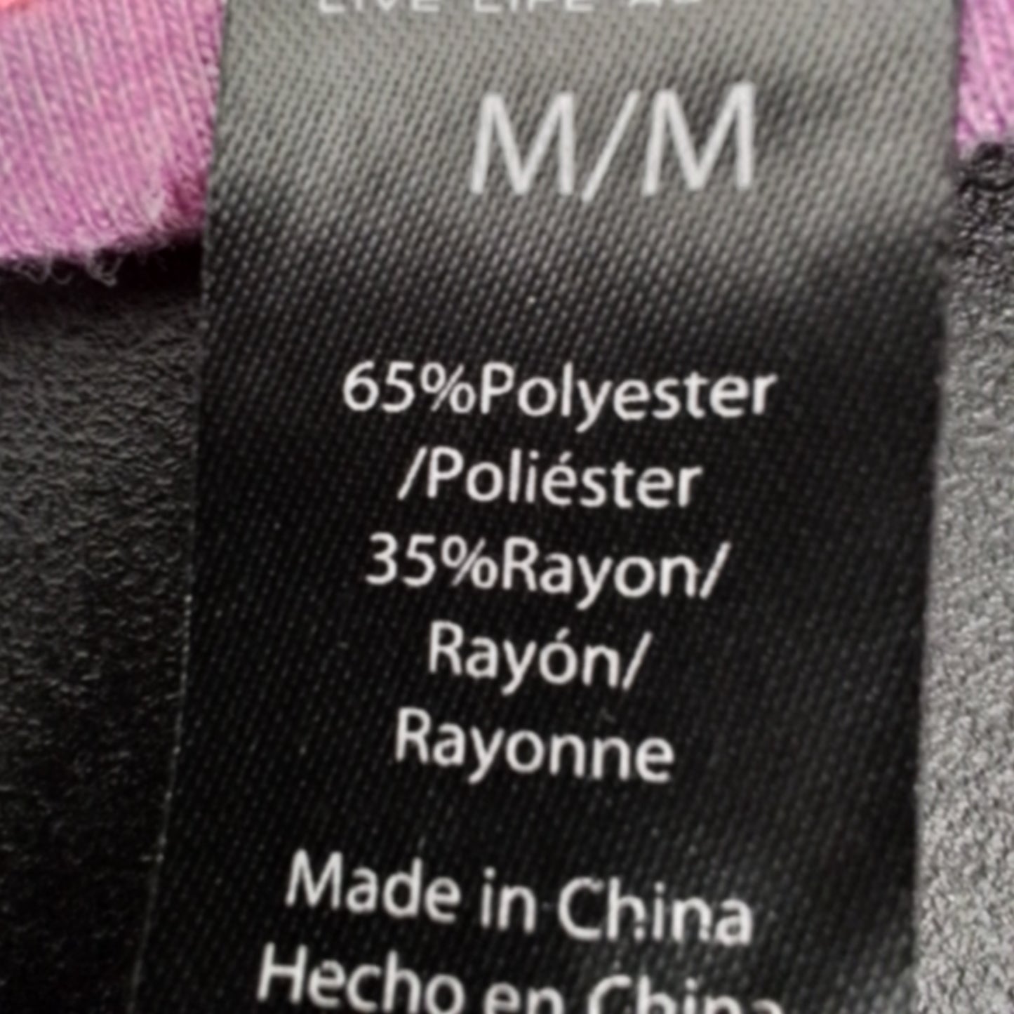 Women's Pink Polyester Shirt - Size M