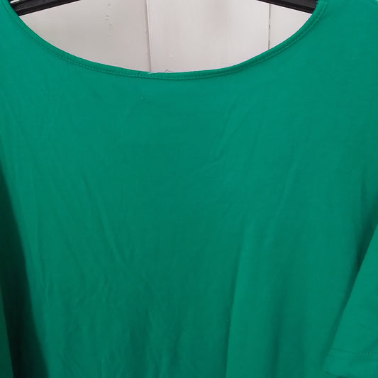 Basic Editions Women's Green Cotton Shirt 3X
