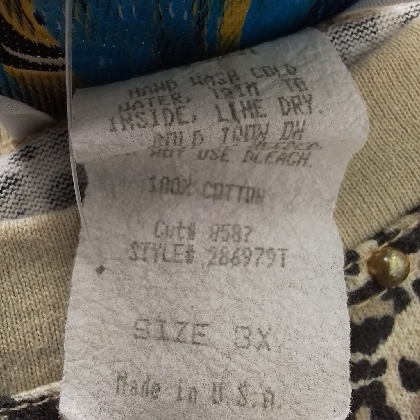 Women's Cheetah print Cotton Shirt (3x)