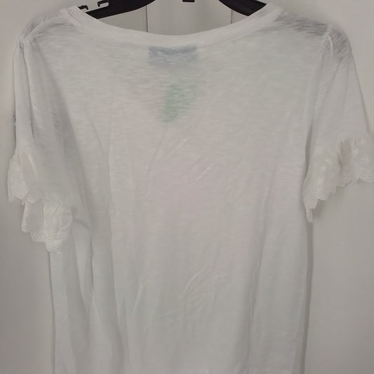 Women's White Shirt - Size L, Cotton/Polyester