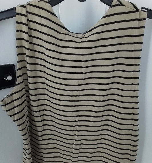 Women's Polyester Tank Top - Brown/Black