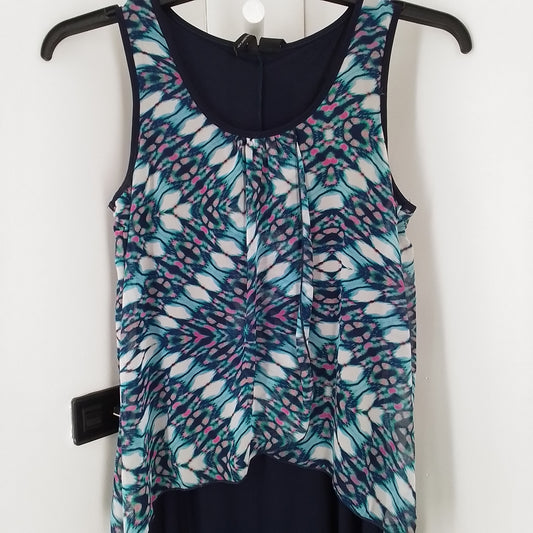 New Directions Womens Dress - Size S - Blue/Aqua/Pink/White - Polyester